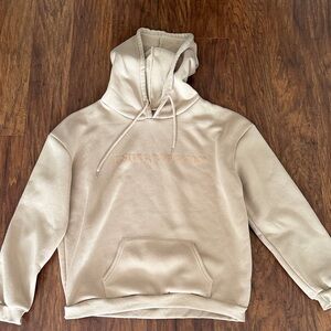 SHEIN Beige Hooded Sweatshirt - Neutral Pullover